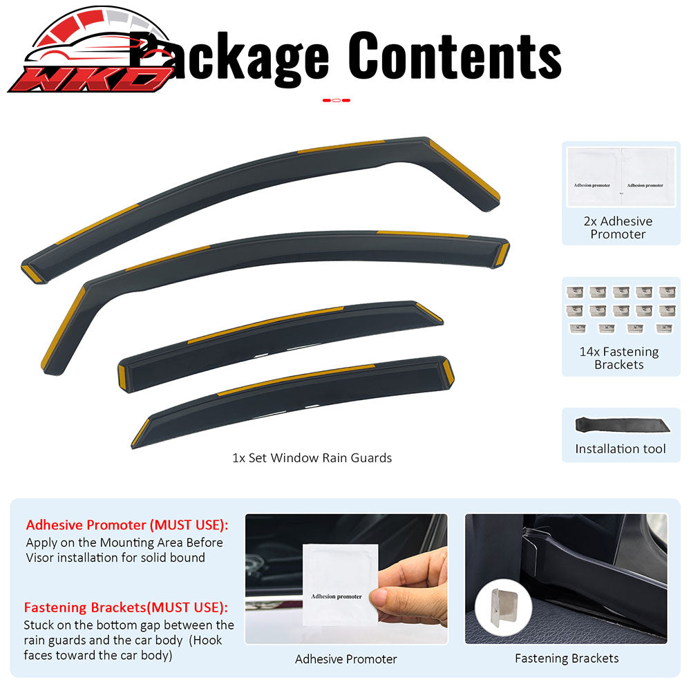 Fits 15-21 Lexus NX300h In-Channel Window Visors Vent Rain Guards Deflectors PC