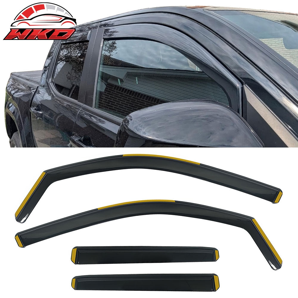 2024-26 Toyota Tacoma Double Cab In-Channel Window Visors Guard Deflectors PC | Wholesale