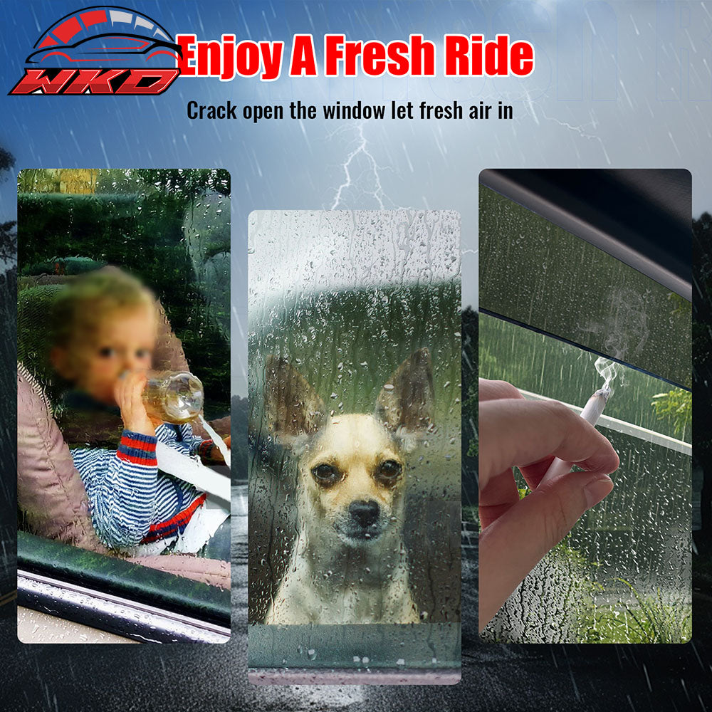 Fits 17-25 Cadillac XT5 Low Profile Style Tape-On Window Visors Rain Deflectors