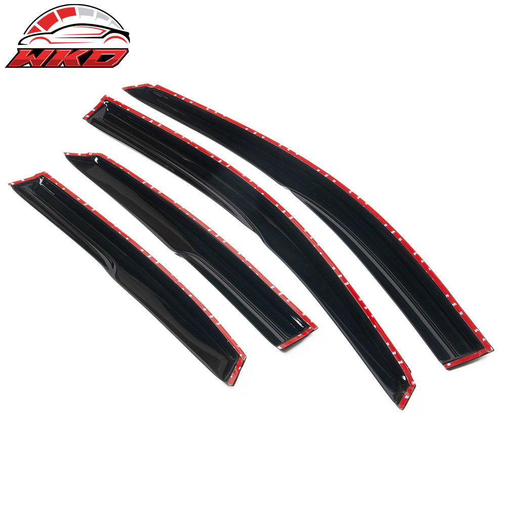 Fits 00-07 Ford Focus Sedan Mugen Style Tape On 4PC Window Visor Vent Rain Guard