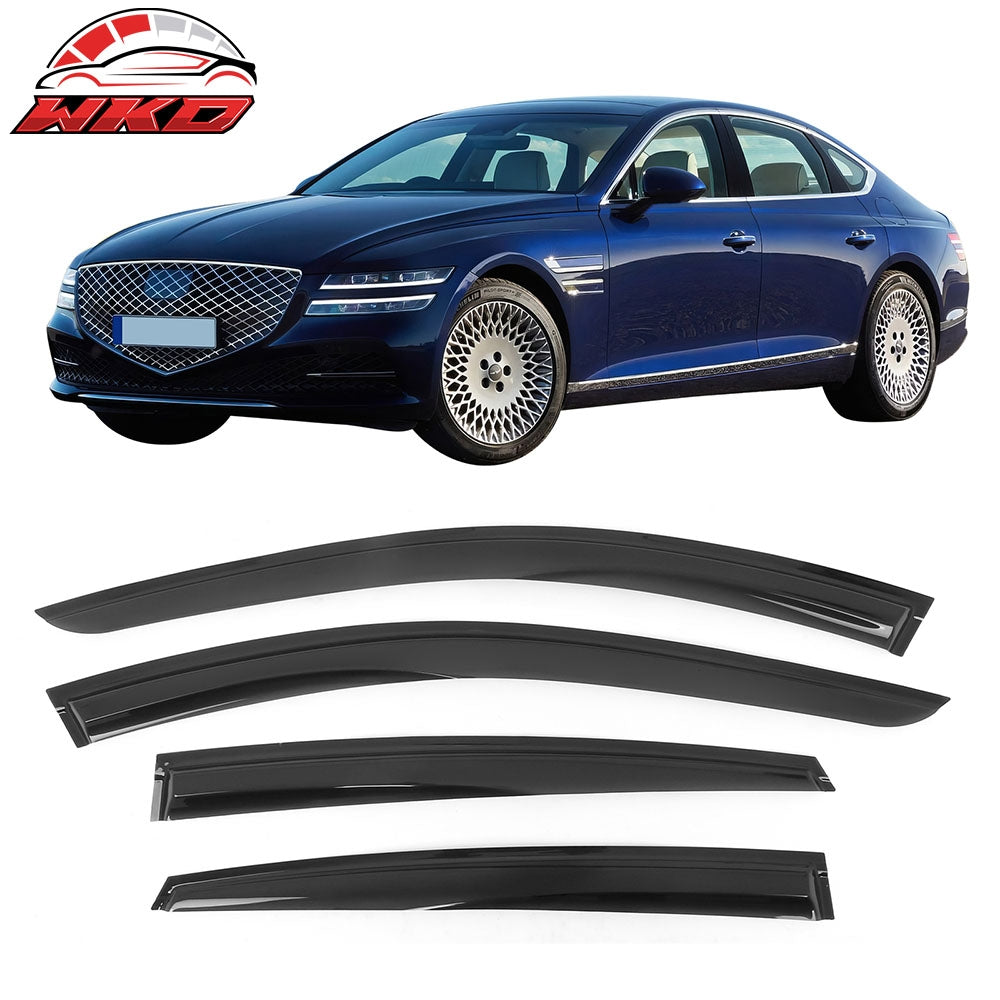 2021-25 Genesis G80 G80EV Mugen Style Acrylic Window Visors Rain Shade 4PCS | Wholesale