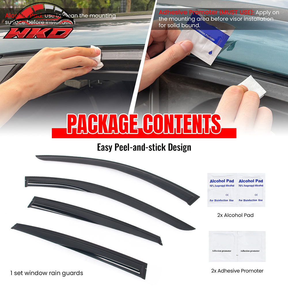 Fits 21-25 Genesis G80 G80EV Mugen Style Acrylic Window Visors Rain Shade 4PCS