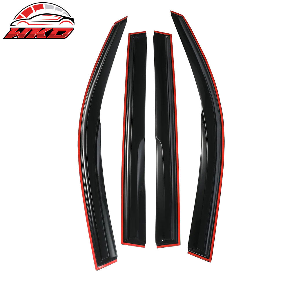 Fits 08-13 Toyota Highlander Mugen Style Window Visors Vent Tape-On Acrylic 4PCS