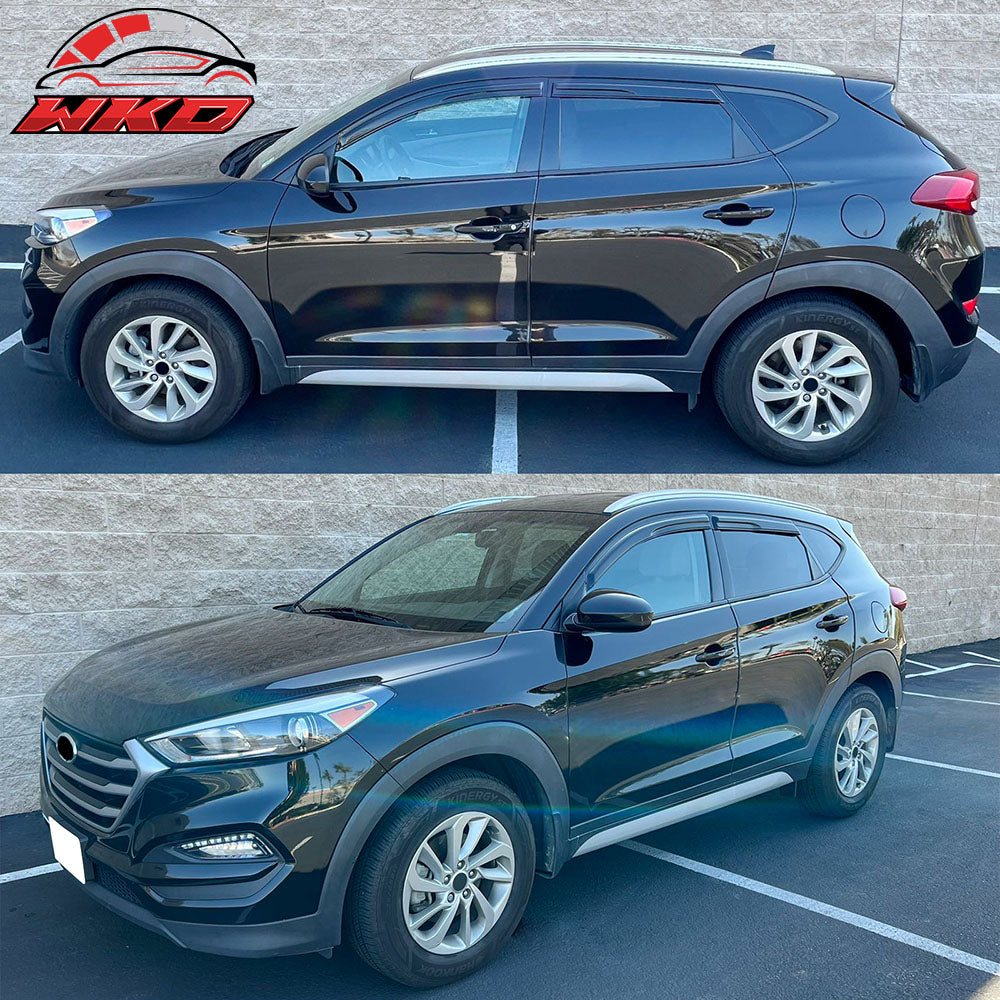 Fits 16-21 Hyundai Tucson Mugen Style Acrylic Window Visors Rain Guard 4Pc Set