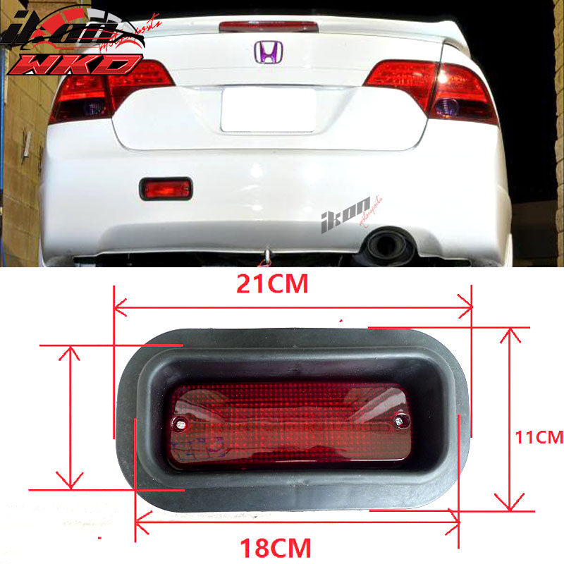 JDM EDM Rear Bumper Diffuser Fog Light Brake Lamp Red Lens 1Pc Wholesale Acura Integra