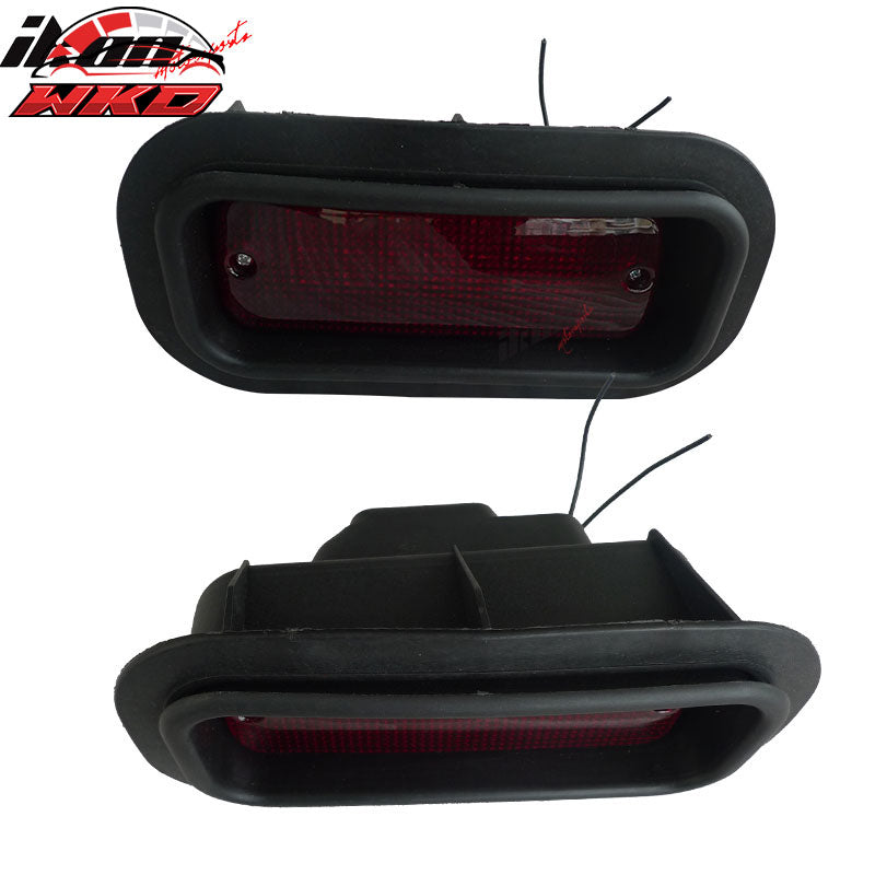 JDM EDM Rear Bumper Diffuser Fog Light Brake Lamp Red Lens 1Pc Fit Acura Integra