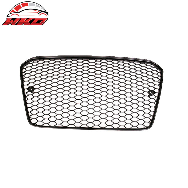 Fits 13-16 Audi A4 RS4 Euro Front Sport Mesh Honeycomb Hood Grille Unpainted