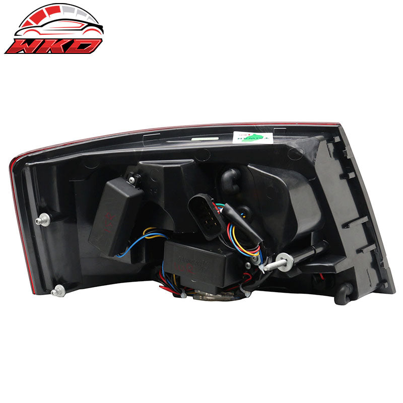 Fits 05-08 Audi A6 S6 Rear Tail Light Lamp Chrome Housing Red Clear Lens Pair