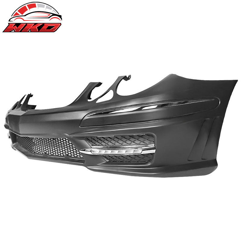 Fits 07-09 Mercedes Benz E Class W211 AMG Style Front Bumper with Grille LED DRL