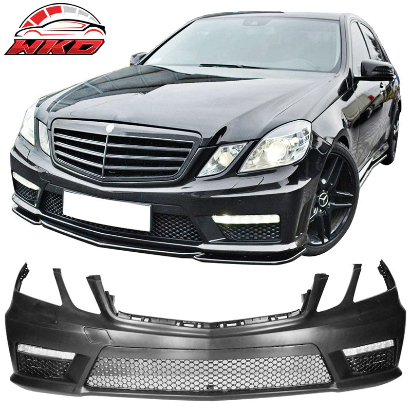 Fits 10-13 Mercedes Benz E Class W212 AMG Style Front Bumper Cover with LED DRL