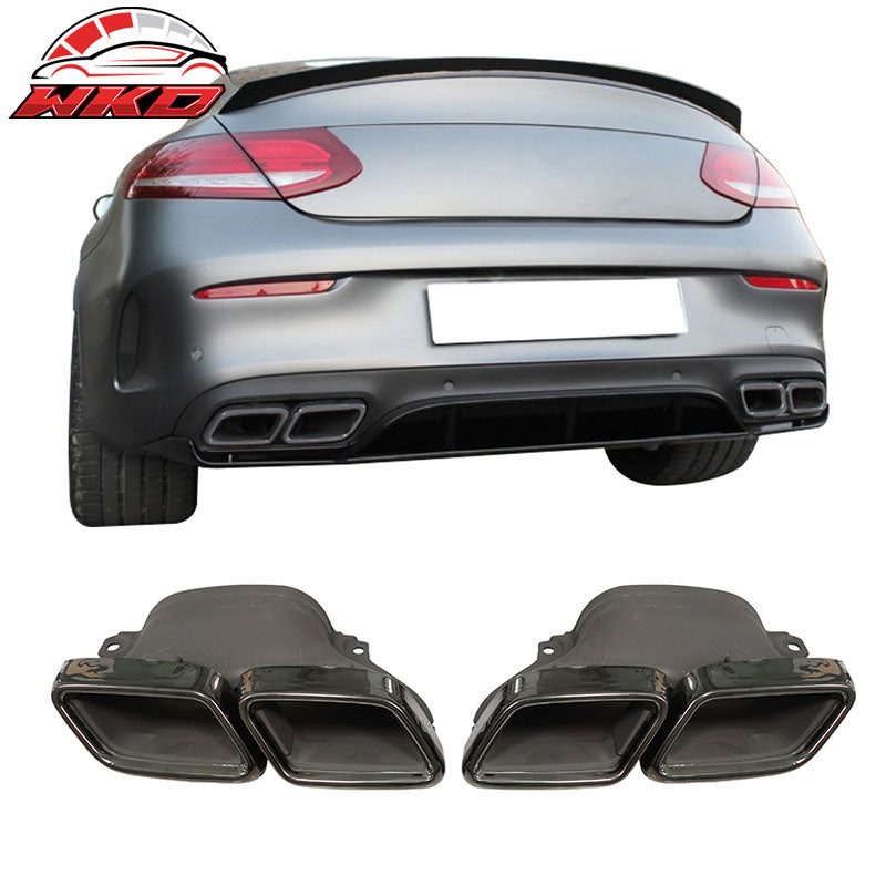 Wholesale 15-18 Benz GLE GLS SL W213 C-Class Exhaust Tips Black Chrome Pair - Wikond Auto