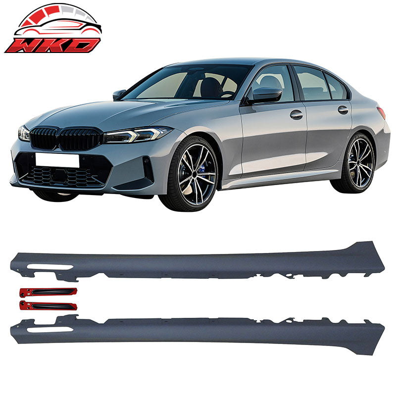 For 23-26 BMW G20 3-Series & M340i M-Sport Bumpers + Side Skirts Panel w/ Light