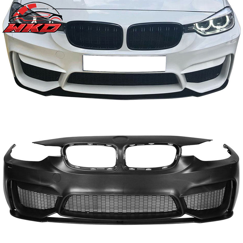 Fits 12-18 BMW F30 3 Series M3 Style Front Bumper Cover Replacement w/ Lip - PP