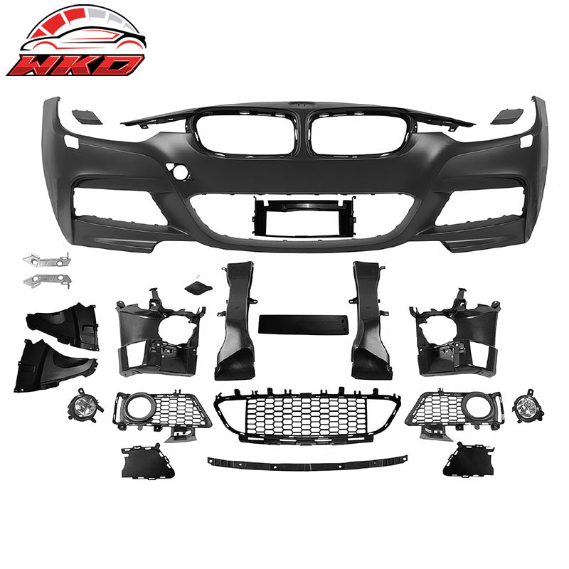 For 12-18 BMW 3 Series F30 4DR M-Tech Front Rear Bumper Conversions Side Skirts