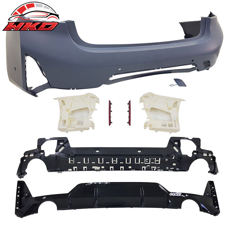 For 23-26 BMW G20 3-Series LCI M340i M-Sport Front Rear Bumper+ Side Skirt Panel