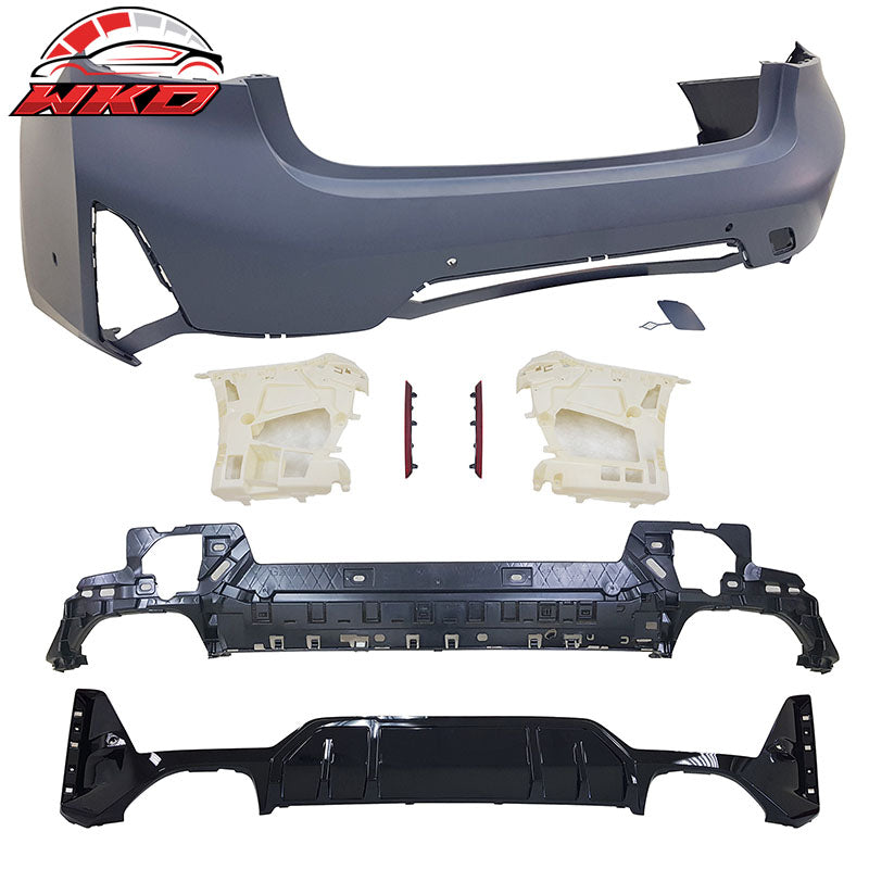 Fits 23-26 BMW G20 3-Series LCI M-Sport Front Rear Bumper + M-Tech Side Skirts
