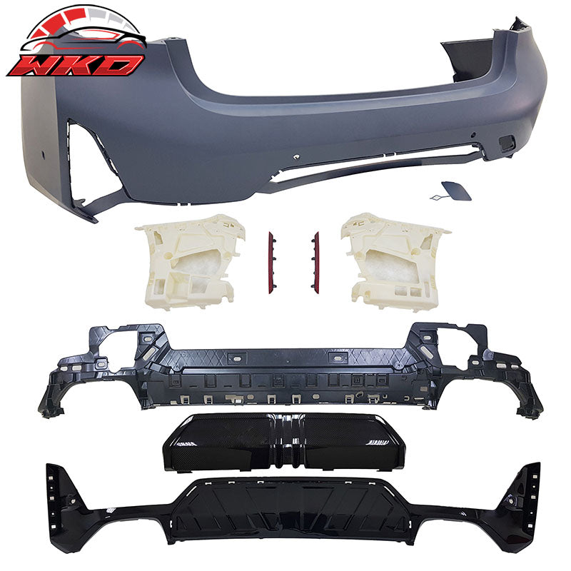 Fits 23-26 BMW G20 3-Series LCI M-Performance Front Rear Bumper + Side Skirts