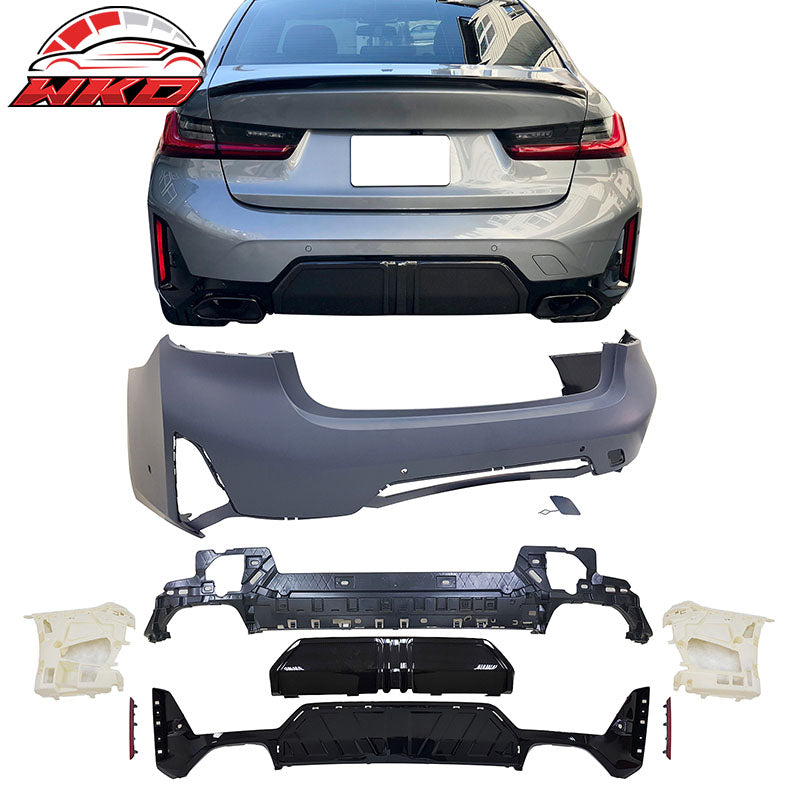 Fits 23-26 BMW G20 3-Series LCI M-Performance Front Rear Bumper + Side Skirts
