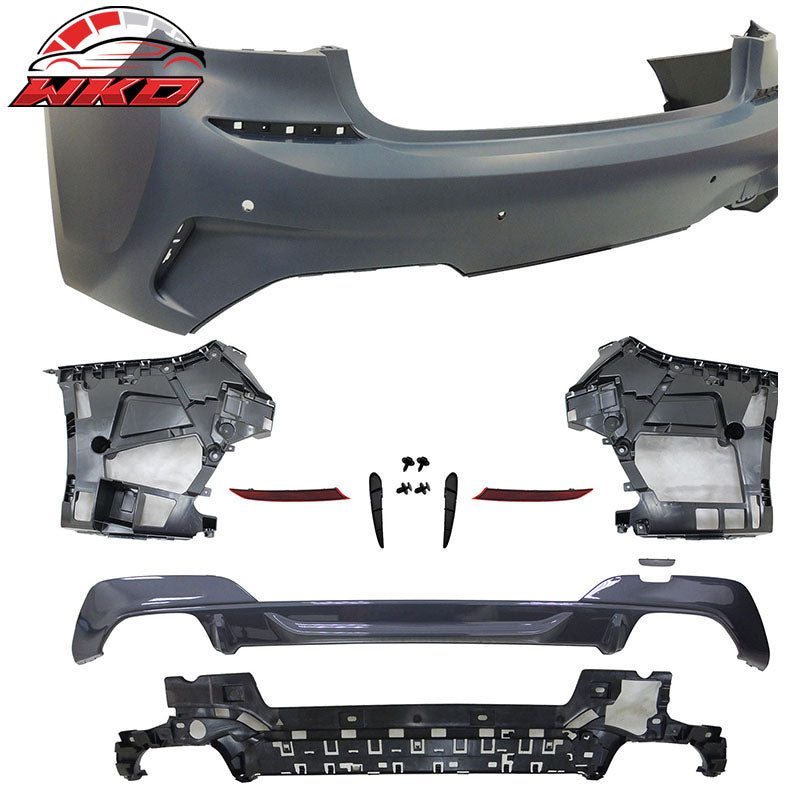 Fits 19-22 BMW G20 M340 Front/Rear Bumpers + M-Tech Side Skirts W/Ambient Light