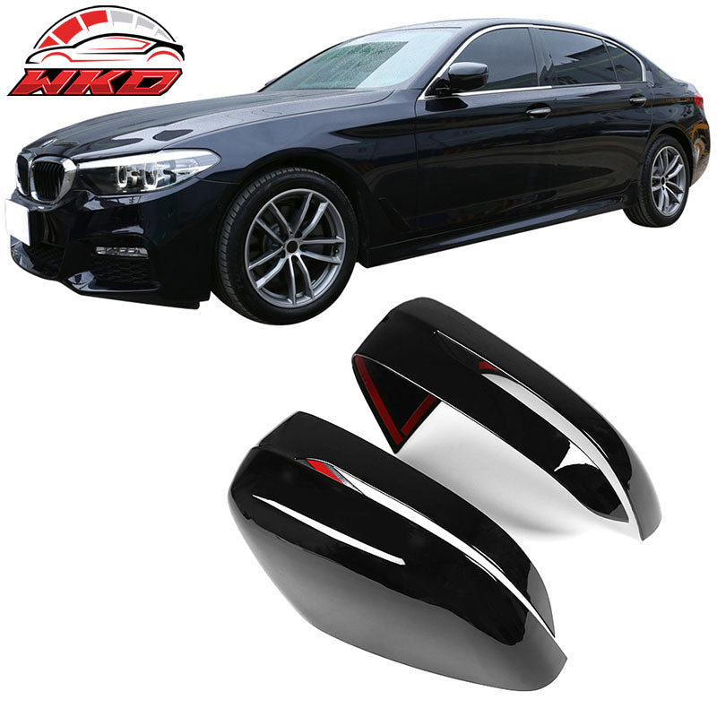 Fits 19-25 BMW G20 3 Series/21-24 G42 Side Mirror Cap Rearview Cover Gloss Black
