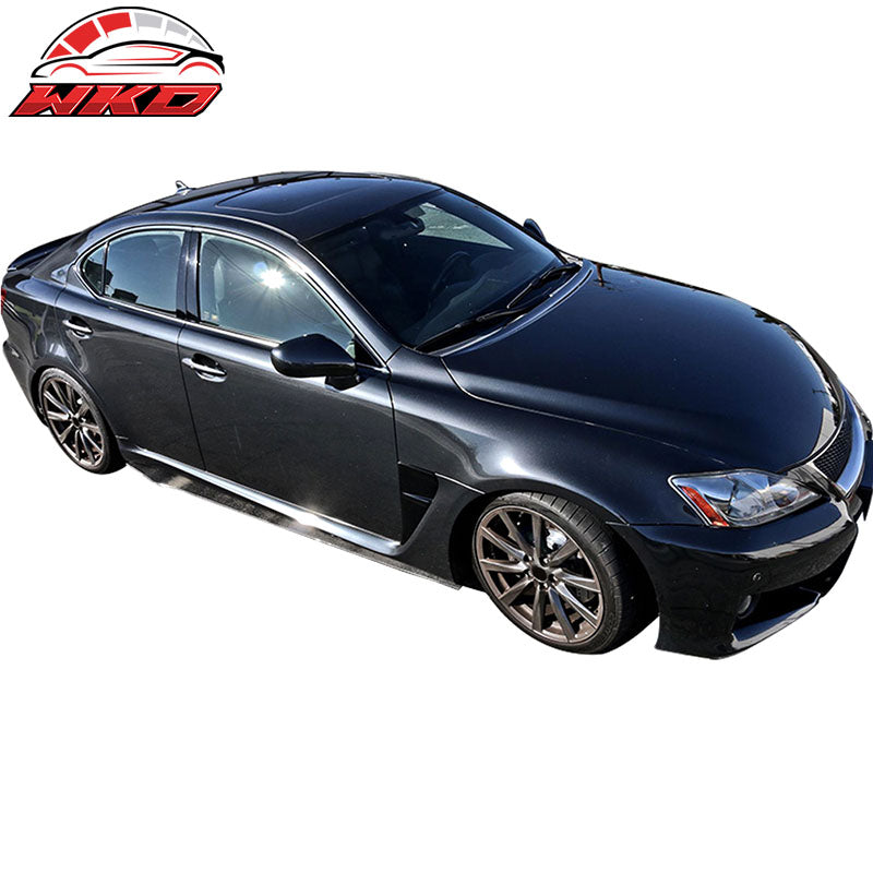 Fits 12-18 BMW 3 Series F30 Side Skirt Extension Flat Bottom Line Carbon Fiber
