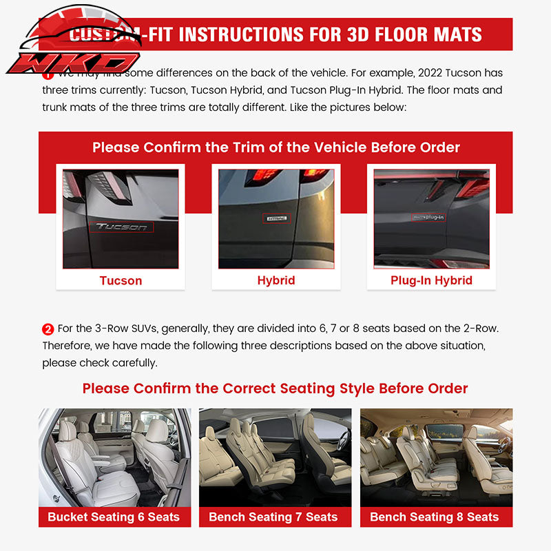 Fits 15-20 BMW F36 4-Series Gran Coupe AWD 3D Floor Mat All Season Carpets TPE