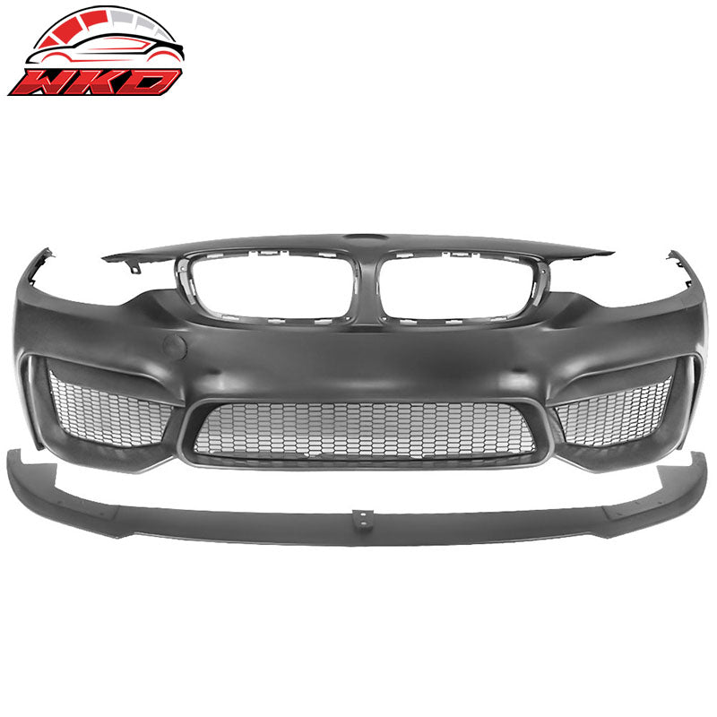 Fits 14-20 BMW F32 4 Series M4 Style Front Bumper Cover Replacement w/ Lip - PP