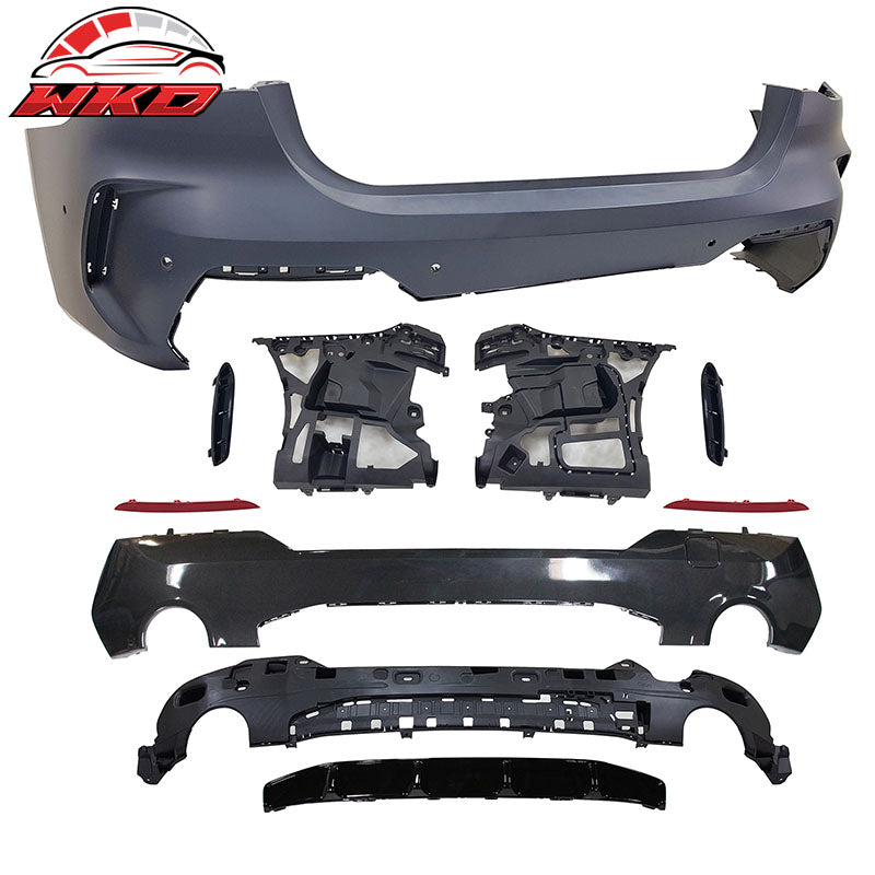 Fits 21-27 BMW 4-Series G22 G23 MP Front + Rear Bumper Cover + 4PCS Side Skirts