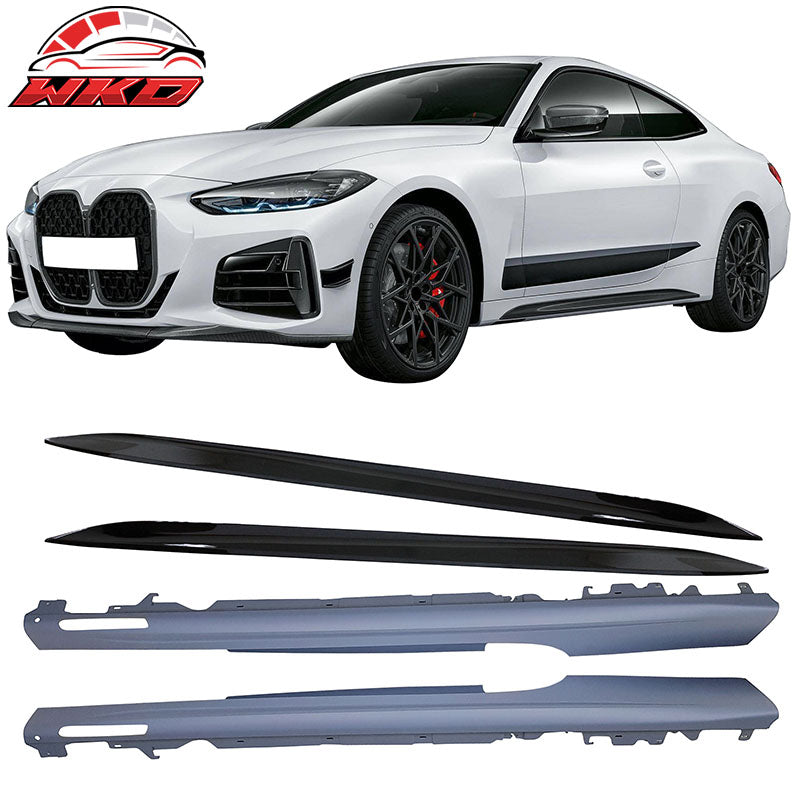 Fits 21-27 BMW 4-Series G22 G23 MP Front + Rear Bumper Cover + 4PCS Side Skirts