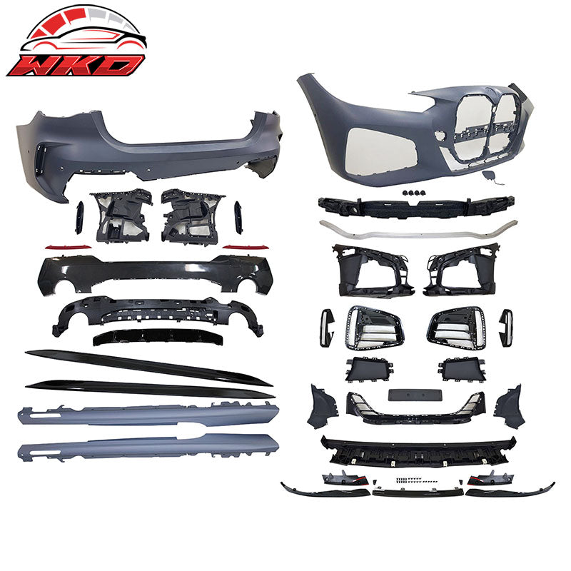 Wholesale 21-27 BMW 4-Series G22 G23 2Dr Front + Rear Bumper Cover + 4PCS Side Skirts