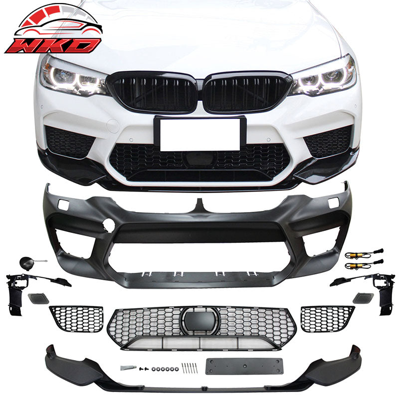 Fits 17-20 G30 to M5 Style Conversion Kit Front Rear Bumpers Fender Side Ext.