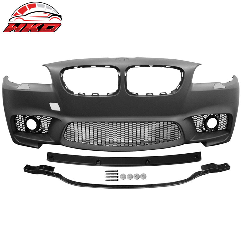 Fits 14-16 BMW F10 LCI M5 Style Front Bumper Conversion Kits W/ Foglight & Cover
