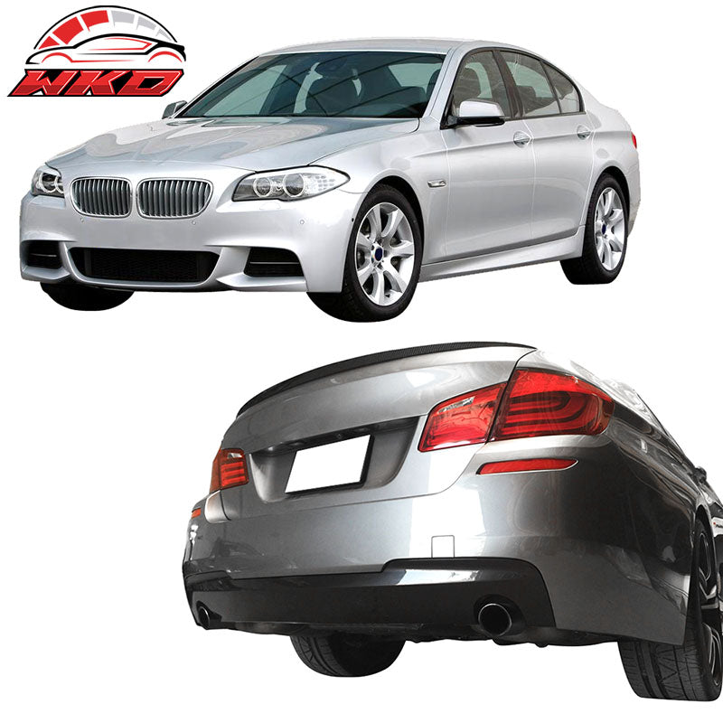Fits 14-16 BMW F10 LCI Mtech Front Bumper + Rear Bumper W/ Twin Outlet