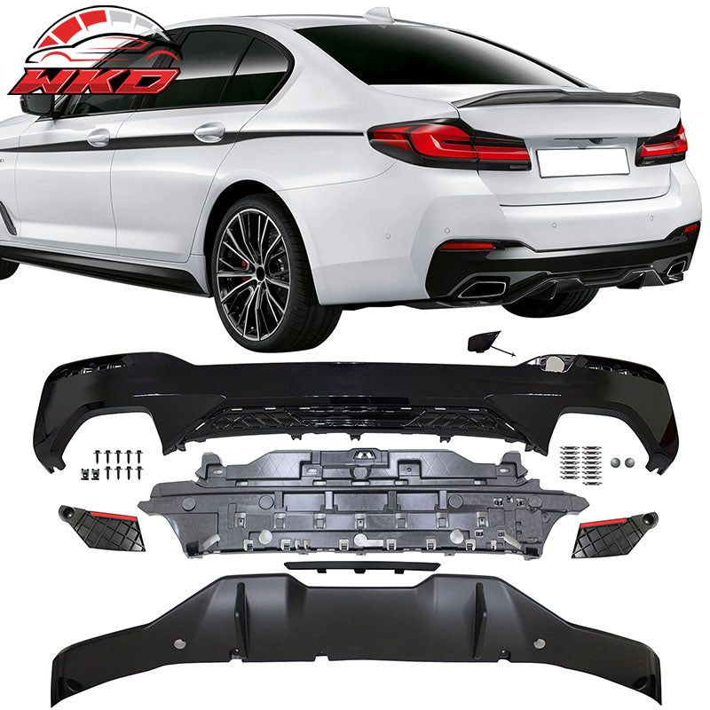 Fits 21-23 BMW G30 M Sport M-Tech Style Front Rear Side Bumper Kit Type 2 Lip