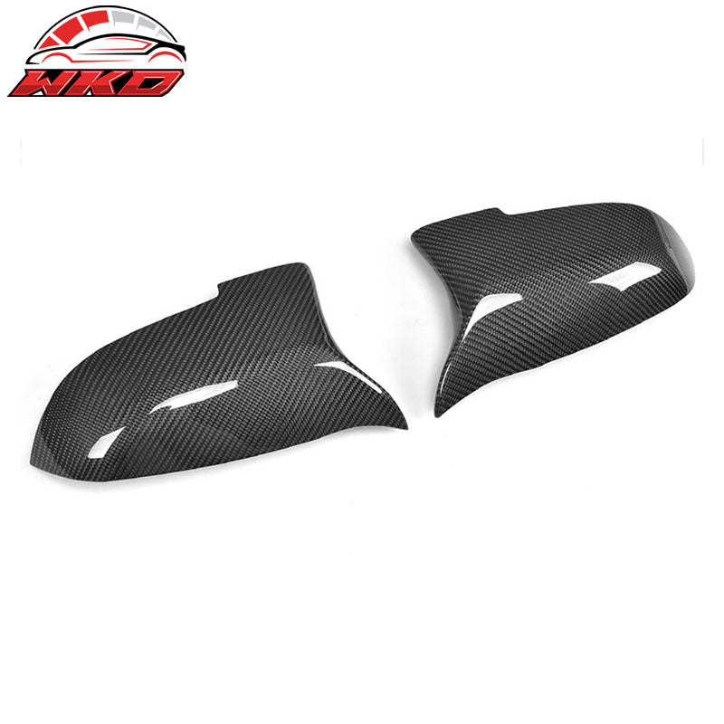 Fits 14-16 BMW F07 F10 F11 5 Series 2PCS Side Mirror Covers Matte Carbon Fiber