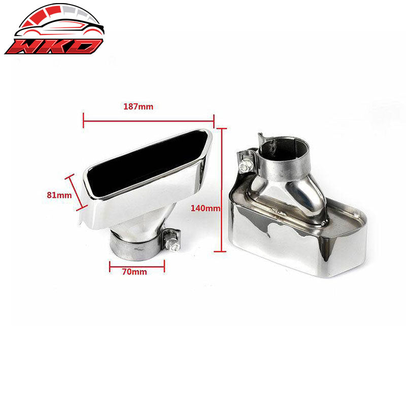 Fits 11-16 BMW F10 F11 F18 5 Series 2PCS Exhaust Muffler Tips Stainless Steel