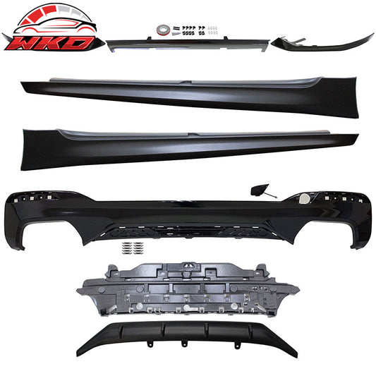 Wholesale 21-23 BMW G30 G31 M550i MP Style Rear Diffuser+Front Bumper Lip+Side Skirts