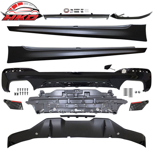 Wholesale 21-23 BMW G30 G31 MP Style Type 2 Rear Diffuser+Front Bumper Lip+Side Skirt