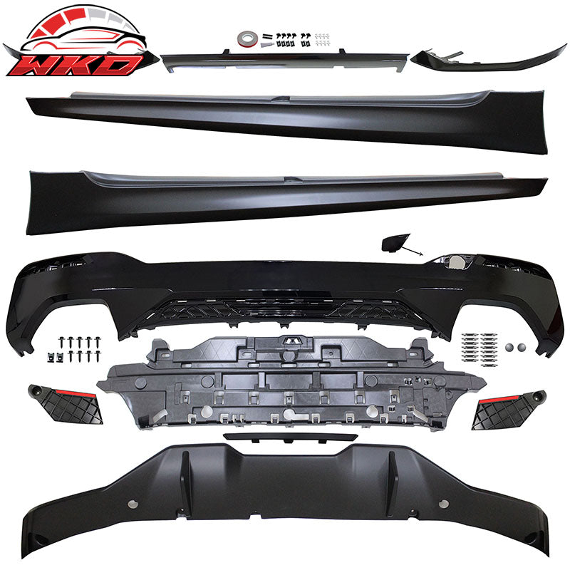 Wholesale 21-23 BMW G30 LCI MP Style Type 2 Rear Diffuser+Front Bumper Lip+Side Skirt
