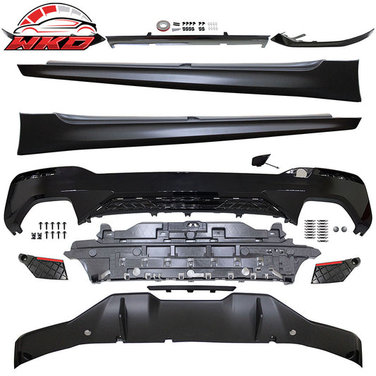 Wholesale 21-23 BMW G30 LCI MP Style Type 2 Rear Diffuser+Front Bumper Lip+Side Skirt
