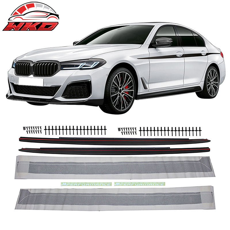 Fits 21-23 G30 G31 M550i MP Style Rear Diffuser + Front Bumper Lip + Side Skirts