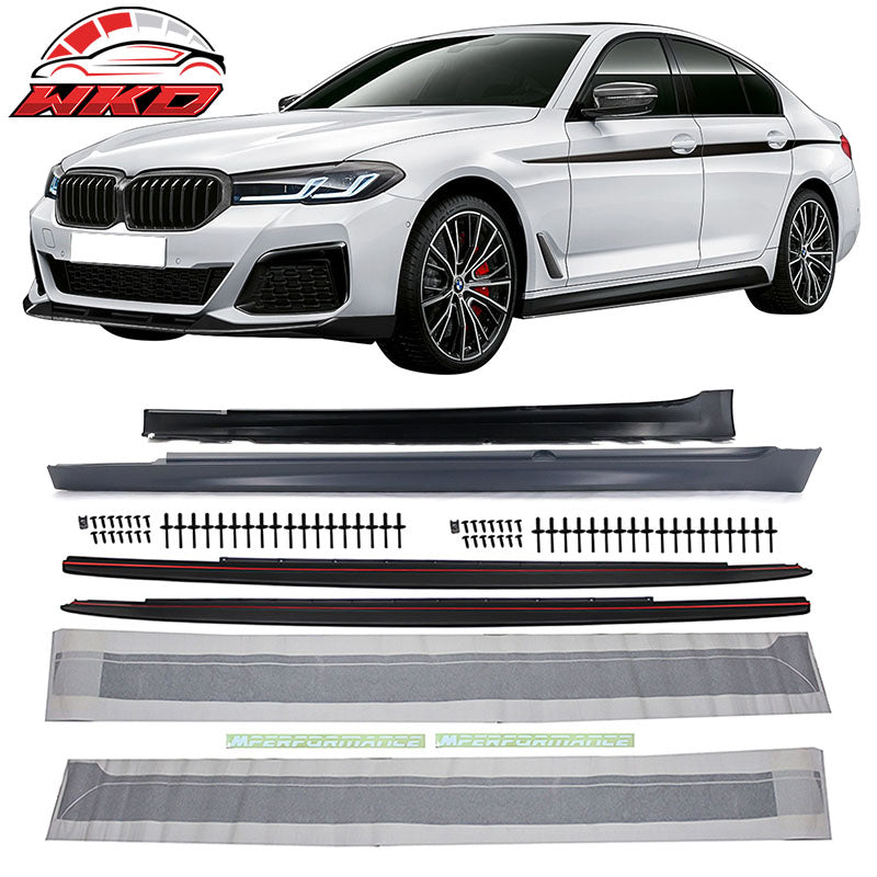 Wholesale 17-23 BMW 5 Series G30 MP Style 4PCS Side Skirts Extension Panel W/Sills