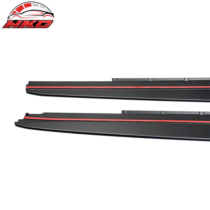 Fits 17-23 BMW 5 Series G30 MP Style 4PCS Side Skirts Extension Panel W/Sills