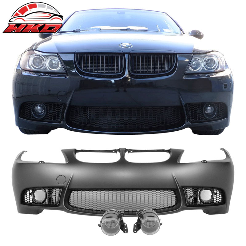 Fits 09-11 BMW E90 3-Series M3 Style PP Front Bumper Cover + 2PCS Fog lights
