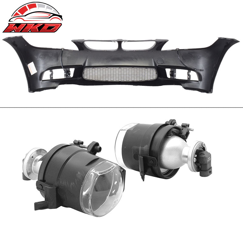 Fits 09-11 BMW E90 3-Series M3 Style PP Front Bumper Cover + 2PCS Fog lights