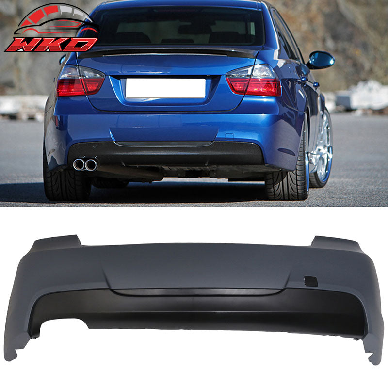 Fits 06-11 E90 3 Series Sedan 328 328i MT Msport Rear Bumper Cover&Diffuser