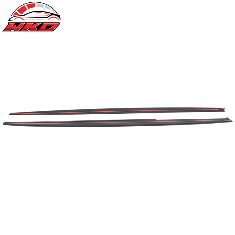 Fits 12-18 BMW F30 3-Series Side Skirts Rocker Panel + Splitter Extension PP
