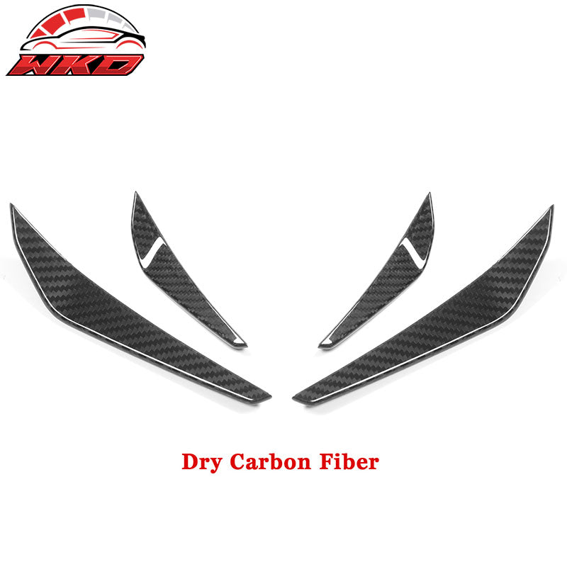 Fits 21-23 G80 M3 G82 G83 M4 MP Style 4PCS Front Bumper Canards Dry Carbon Fiber