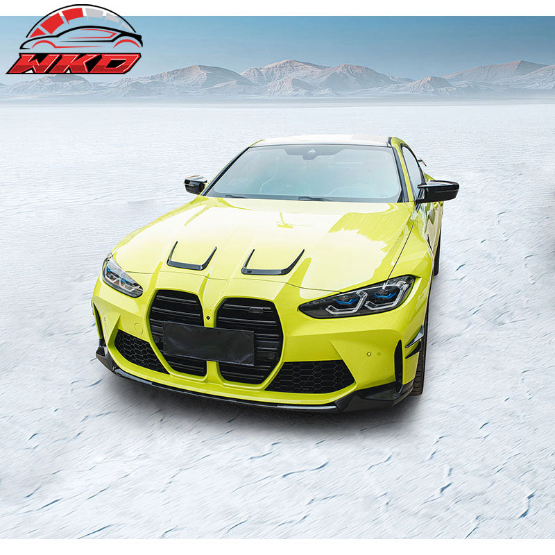 Dry Carbon Fiber Fits 21-23 G80 M3 G82 G83 M4 X Style 2PC Front Hood Vent Scoops