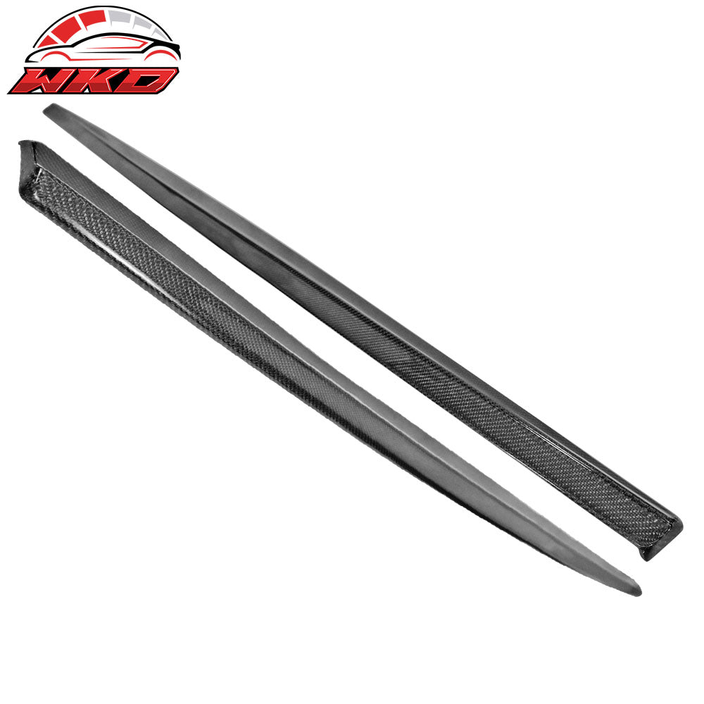 Fits 11-16 BMW F10 Mtech MP Style Side Skirts Extension - Matte Carbon Fiber